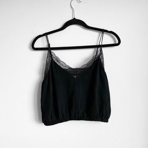 Aritzia Black Cami With Lace (SMALL)